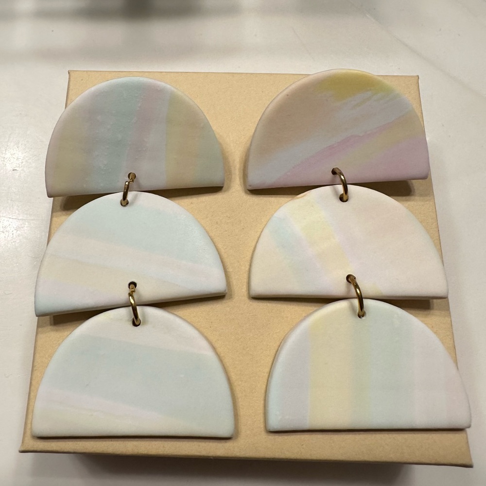 Handmade clay earrings